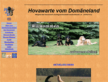 Tablet Screenshot of hovawarte-domaeneland.de